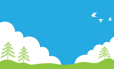 Obraz premium 自然の背景ベクターイラスト素材