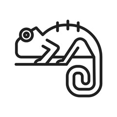 Pet Chameleon icon vector image. Suitable for mobile apps, web apps and print media.