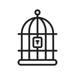 Bird Cage icon vector image. Suitable for mobile apps, web apps and print media.