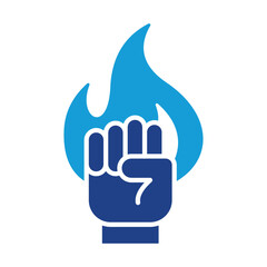 Zeal Blue Icon Vector Illustration.