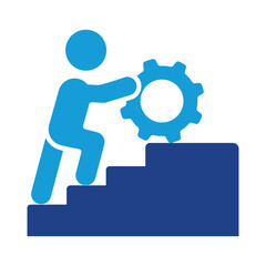Ambition Blue Icon Vector Illustration.