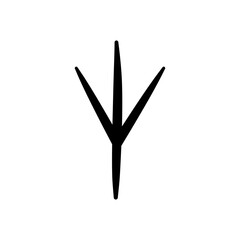 bird footprint icon isolate on transparent background.