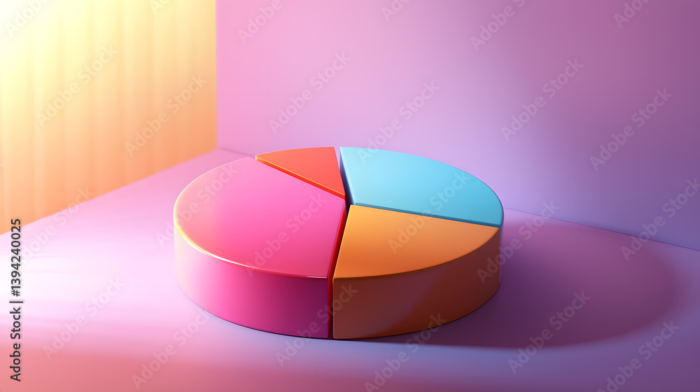 Poster analytics pie chart business presentation graphic visualization professional environment top view da