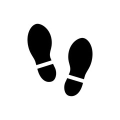 Shoe print icon isolate on transparent background.