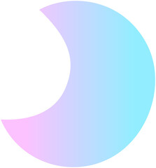 Pastel gradient moon
