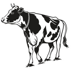 Fototapeta premium cow on a white background