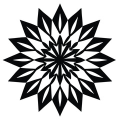 black and white abstract flower