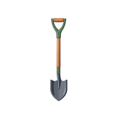 Stylish garden shovel illustration on white background, gardening tools