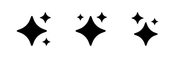 Sparkle stars icon set. stars burst icon symbols, Sparkles Shine icons for app user interface and web elements