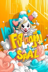 Obraz premium Clown City Graphic Design
