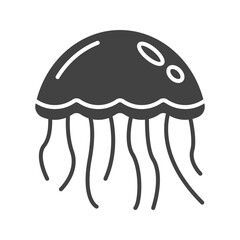 Jelly Fish icon vector image. Suitable for mobile apps, web apps and print media.