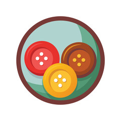 Buttons for cloth vector art illustration 