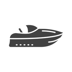 Naklejka premium Speed Boat icon vector image. Suitable for mobile apps, web apps and print media.