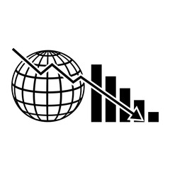 Global Economic Downturn, Declining Trend with Earth, recession