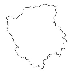 Outlined Shape of Volyn Oblast, Ukraine for Geographic Representation