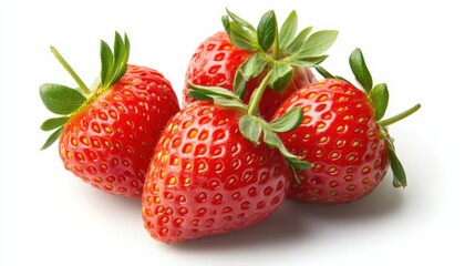 Strawberry heart on a white background 