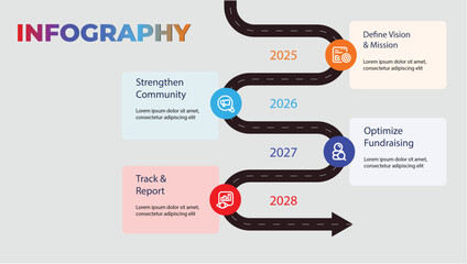Roadmap Timeline infographic design 