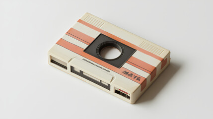 Fototapeta premium blank cards with rounded corners, each depicting an old-school cassette tape and pastel illustrations of scenes from the life story depicted on it, in muted colors.