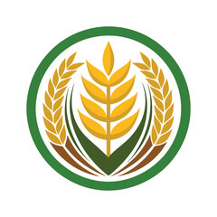 Fototapeta premium golden wheat icon