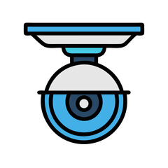 Ceiling Dome Security Camera Icon Design
