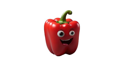 A cheerful cartoon bell pepper bringing flavor and fun to any design.