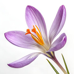 purple crocus flower isolated