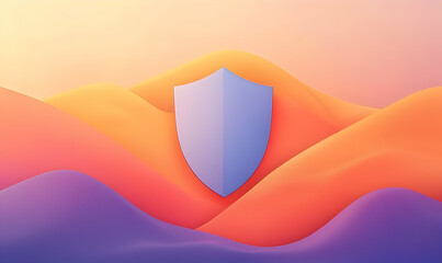 Abstract Creative Illustration of Security and Protection in Banking