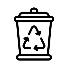 recycle bin line icon