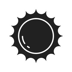 Sun icon vector image. Suitable for mobile apps, web apps and print media.