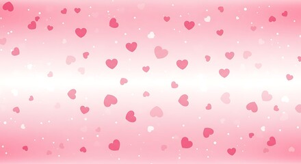 Heart Shape Pattern Design, Soft pink hearts and dots, seamless pattern