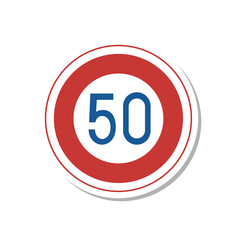 標識のステッカー単品イラスト　最高速度