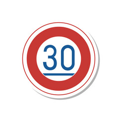 標識のステッカー単品イラスト　最低速度