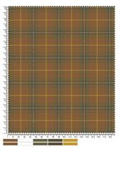 Plaid fabric pattern, blue, brown, cream, seamless for textiles, and for designing clothes, skirts or decorative fabrics. Vector illustration.
