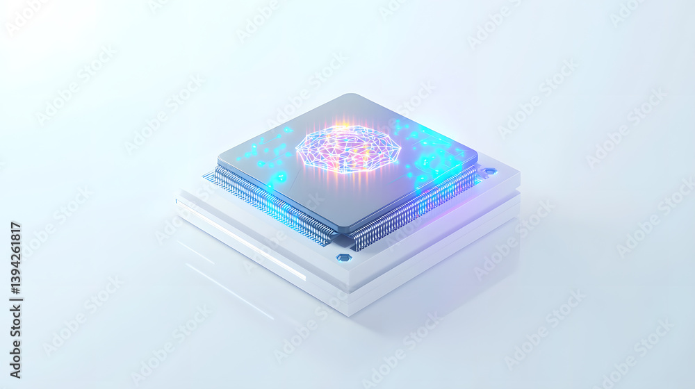 Poster quantum computing breakthrough tech lab digital visual futuristic environment close-up view ai innov