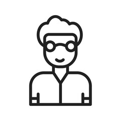 Nerd icon vector image. Suitable for mobile apps, web apps and print media.