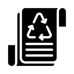 recycled paper glyph icon