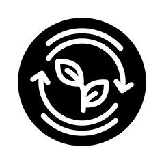 sustainable energy glyph icon