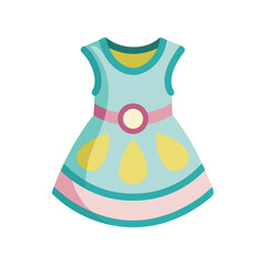 Kids dressed on vector art illustration 