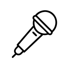 Classic Handheld Microphone Outline Icon Design