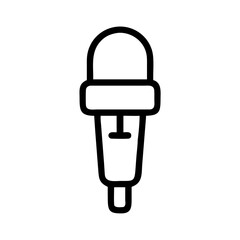 Classic Handheld Microphone Outline Icon Design
