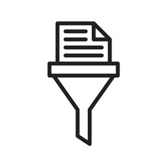 Filter Documents icon vector image. Suitable for mobile apps, web apps and print media.