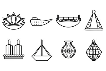 Singapore Sling Line Art Simple Sketch for Drink Design  