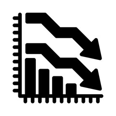 stock market glyph icon