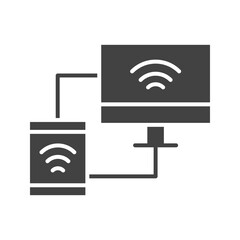 Connected Device icon vector image. Suitable for mobile apps, web apps and print media.
