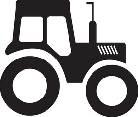 tractor silhouette vector