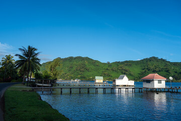 Hurepiti Bay on the island of Tahaa in French Polynesia