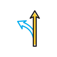 Multi color icon for way