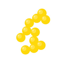 Probiotic Bacteria Lactococcus Cartoon Vector Illustration