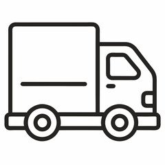 Delivery Truck outline icon on white background