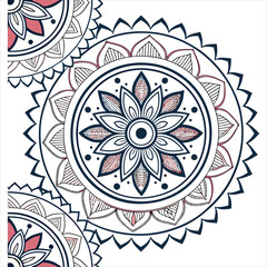 Colorful Mandala Design on White Background